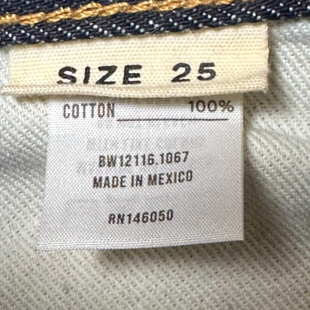 Buck Mason Jet Set Jean Womens Actual Size 26x34 Raw Indigo Wide Leg *Flaw NWT - Picture 7 of 9
